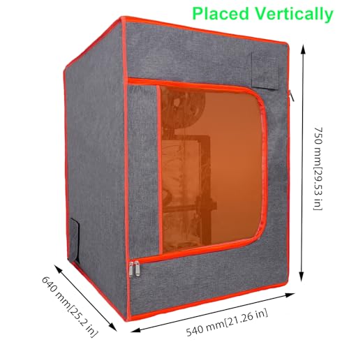 Dual-Placement Resin 3D Printer Enclosure Cover Tent with Adjustable Ventilation Exhaust Fan kit Compatible with Creality Anycubic Elegoo Series Mars 5 Ultra, Photon Mono 4 Resin UV 3D Printer HOCENWAY