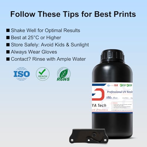 Siraya Tech Blu Lava Black: Ultra-Tough PC-Like 3D Printing Resin | High-Strength, High-Resolution, Functional Printing, Engineering-Grade Printer Resin for LCD/DLP Printers (1kg) Siraya Tech