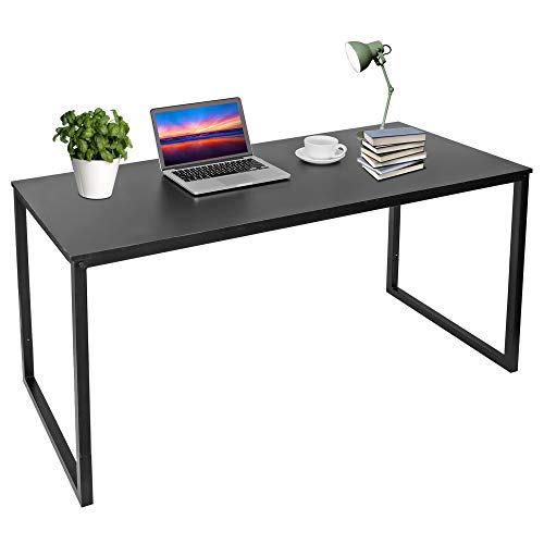 ZenStyle Computer Desk 55" Large Office Desk Computer Table Laptop PC Simple Study Writing Desk for Home Office, Black ZenStyle