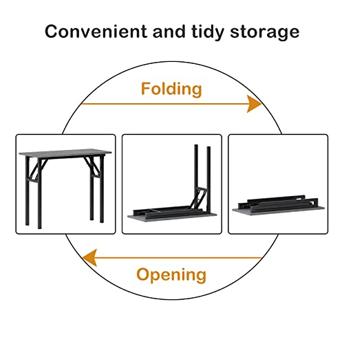 Need Small Desk 31 1/2" No Assembly Foldable Writing Table,Sturdy and Heavy Duty Folding Computer Desks for Small Space/Home Office/Dormitory AC5LB(80 * 40) Need