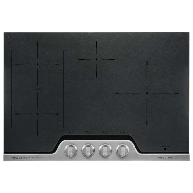 Frigidaire Professional FPIC3077RF 30" ADA Compliant Induction Cooktop with 4 Elements, PowerPlus Induction Technology, SpacePro Bridge Element, and Knob Controls: Stainless Steel Frigidaire