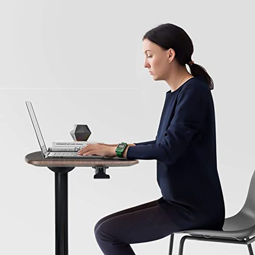CARTMAY Mobile Standing Desk,Pneumatic Height Adjustable Laptop Desk, Mobile Laptop Desk with Wheels, Height Adjustable from 29.5'' to 47'',Black CARTMAY