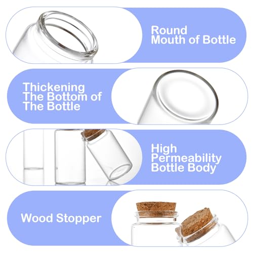 2PCS Pet Fur and Hair Keepsake Bottle, Pet Hair Memorial Bottle, Preserve Precious Memories, Glass Keepsake Bottle with Dog Paw Pendant Remembrance for Dogs, Cats, Horses, Small Mammals (3.7cm x 5cm)