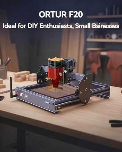 Ortur F20 Laser Engraver, 5000mW Laser Engraver Machine Class 4 Higher Accuracy Wood Cutter with Large Working Area 150x150mm, 15000mm/min Engraving Speed for Wood Acrylic Metal Glass Ortur