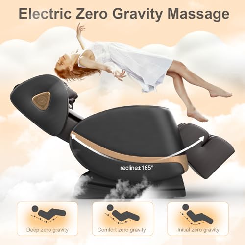 FURNIMAT 2026 Massage Chair Full Body, Zero Gravity Massage Chair with 10 Fix Rollers, Airbags, Heating, Foot Massage, Auto Modes, Bluetooth Speaker, Smart Screen Controller(Premium Version)
