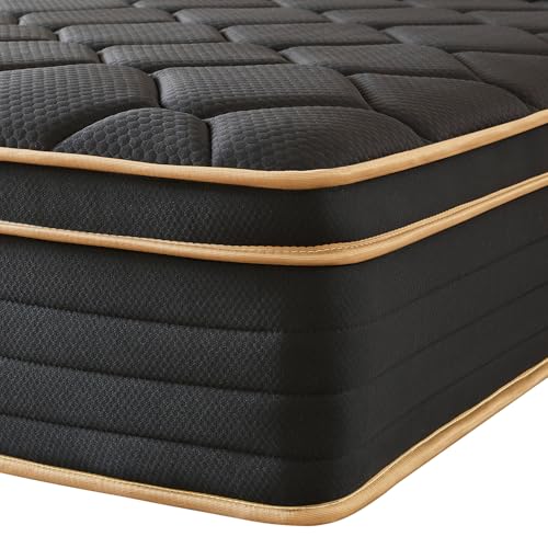 Nocavellis Twin Mattress 10 Inch Twin Size Mattresses in a Box Spring Hybrid Twin Bed Memory Foam Mattress Comfort Breathable Fabric Cooling Gel Pressure Relief, Medium Firm Nocavellis