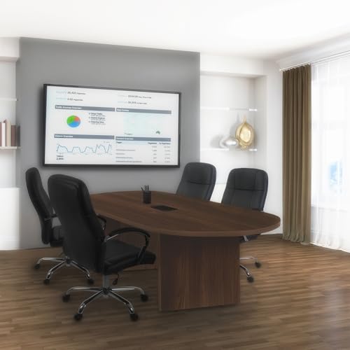 Romig Legacy 6 ft Racetrack Conference Table with Charging Port- Neo Walnut Romig
