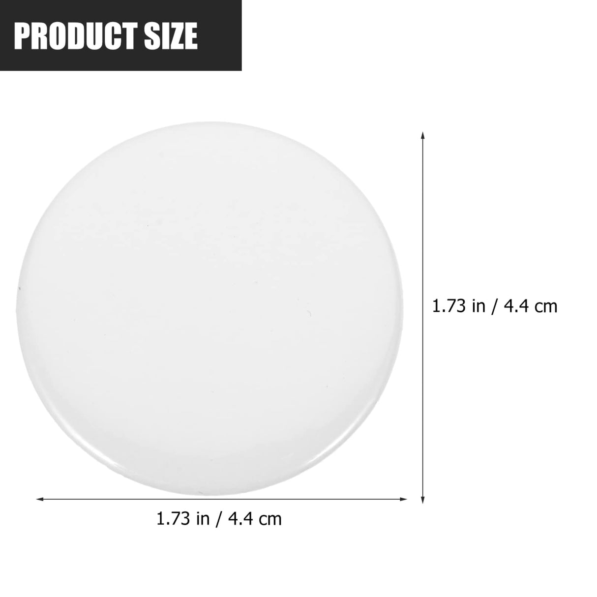 SEWACC 20 Pcs Blank Button Making Supplies Round Badge Button Parts Metal Button Pin Badges for Button Maker Machine DIY Craft Supplies White Decor SEWACC