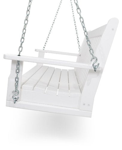 POLYWOOD GNS60WH Vineyard 60" Swing, White Polywood