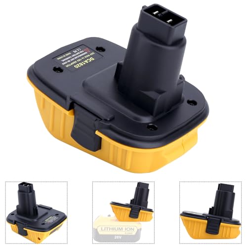 Tulepowceeng 2 Packs DCA1820 Battery Adapter Compatible with Dewalt 18V Tools, Convert Compatible with Dewalt 20V Lithium Batteries DCB203 DCB204 DCB206 to Work with 18V Cordless Power Tools Tulepowceeng