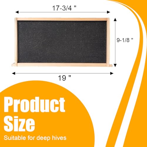 POLLIBEE 10 Frame Beehive Box, Langstoth Deep Brood Bee Hive Box, Bee Box Dipped in 100% Beeswax Includes Wooden Bee Frames & Waxed Foundations (Unassembled) POLLIBEE