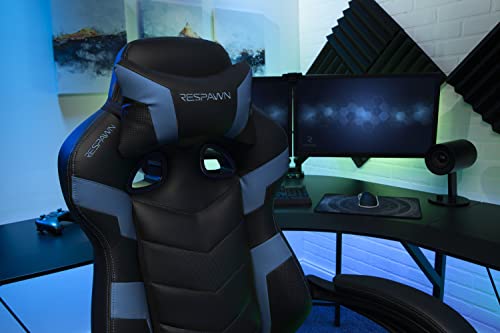 RESPAWN 110 Ergonomic Gaming Chair with Footrest Recliner - Racing Style High Back PC Computer Desk Office Chair - 360 Swivel, Adjustable Lumbar Support, Headrest Pillow, Padded Armrests - 2021 Blue RESPAWN