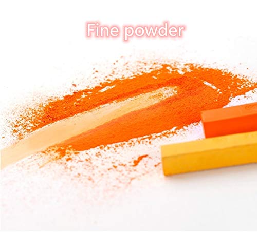 Non Toxic Artist Pastels,Square Soft Pastels Set,Chalks 12/24/36/48 Colors Soft Dry Pastel Artist Chalk Pastel Sticks for Office School Art Drawing Painting Supplies Professional Art Pastel (12Pcs) MARJAQE