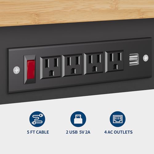 60" Heavy Duty Adjustable Workbench with Pegboard,2000 LBS Capacity ExploreHorizon