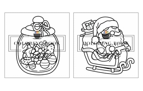 Cozy Christmas: Cute and Cozy Coloring Book for Adults & Teens Featuring Easy and Bold Christmas Designs WoodArtSupply