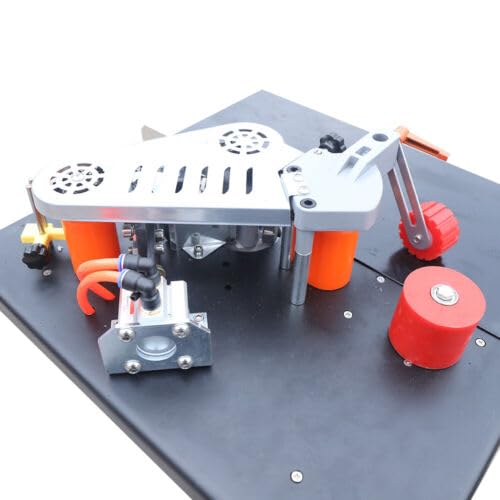 1200W Edge Banding Machine, Woodworking Portabl Double-Sided Coating Edge Bander Machine, Automatic Cutting for Straight and Curve Edge Sealing, Speed 2~6m / min DDYOOK