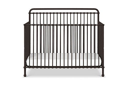 Namesake Winston 4-in-1 Convertible Metal Crib in Vintage Iron, Greenguard Gold Certified NAMESAKE