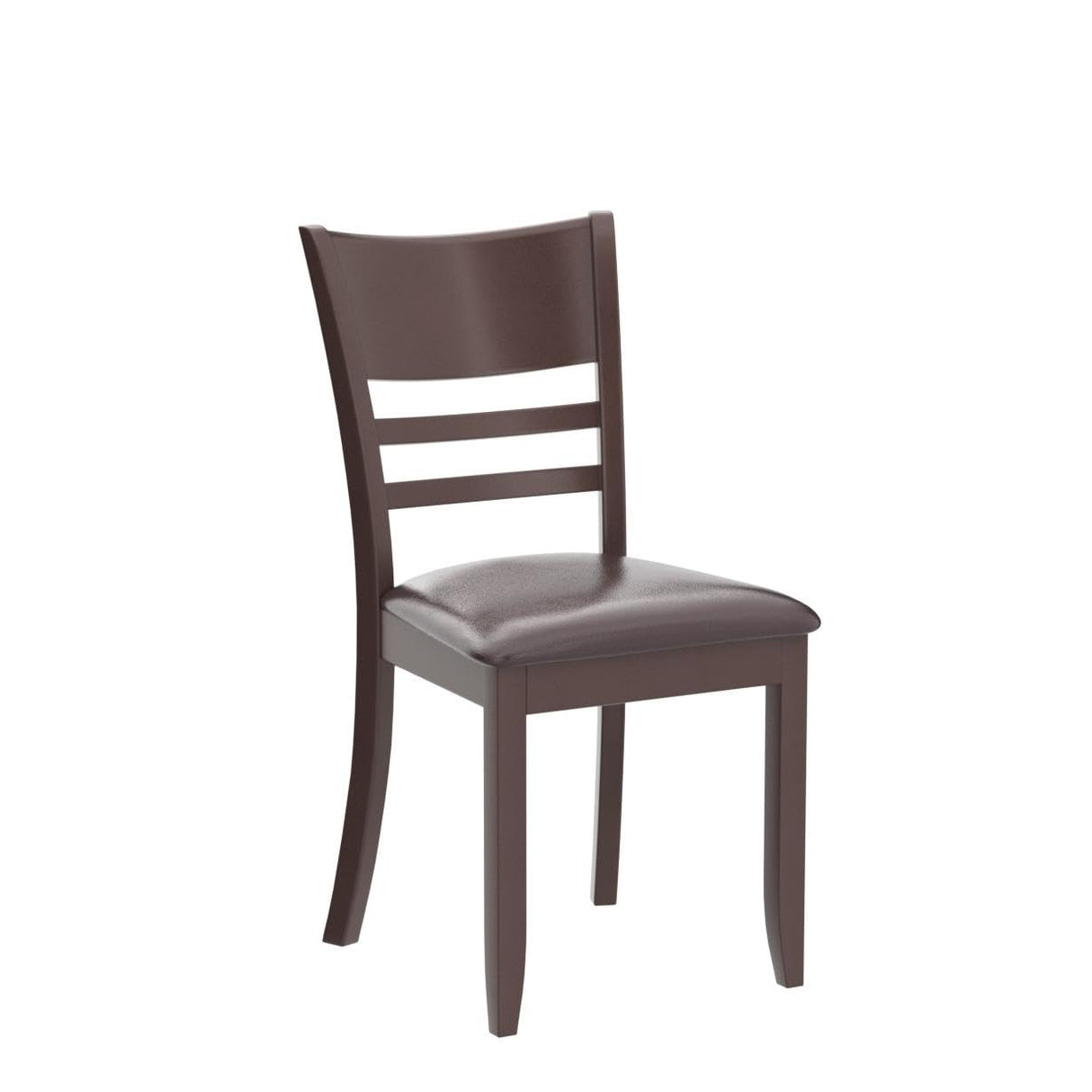East West Furniture Lynfield Dining Room Faux Leather Upholstered Wooden Chairs, Set of 2, Cappuccino East West Furniture