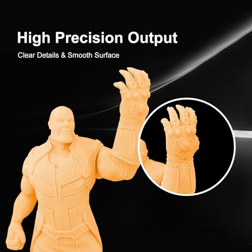 ApexMaker 3D Printer Resin Orange, Low Odor, High Precision, Quick Curing Standard Photopolymer Resin, 405nm UV Curing Photopolymer Resin 3D Printing Liquid for LCD DLP SLA 3D Printers 1kg ApexMaker