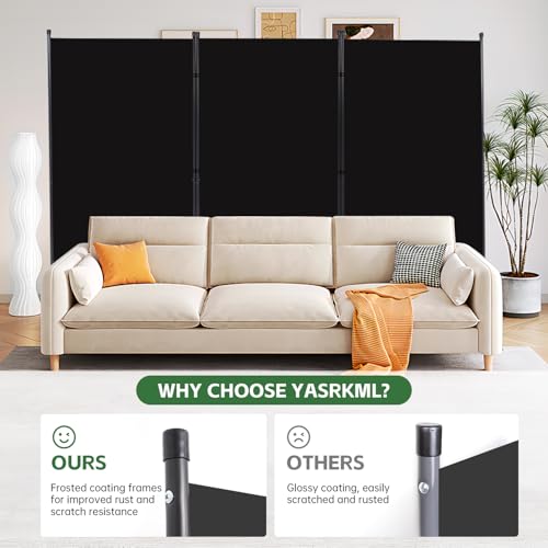 Room Divider Folding Privacy Screens, Portable Room Divider Panel 3 Panel Partition Room Dividers Screen Freestanding Room Partitions and Dividers Fabric Dividers for Room Separation YASRKML