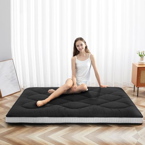 Lilypelle Japanese Floor Mattress Futon Mattress, Full Size 54"x 80" Foldable Roll Up Sleeping Tatami Mat Floor Lounger Guest Bed LILYPELLE