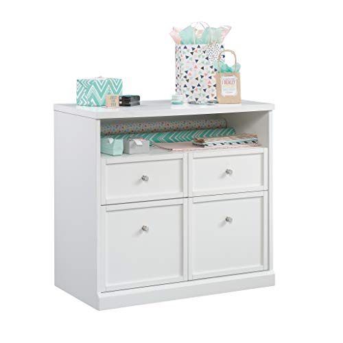 Sauder Craft Pro Series Storage Pantry cabinets, L: 32.13" X W: 17.56" X H: 30.12", White finish Sauder