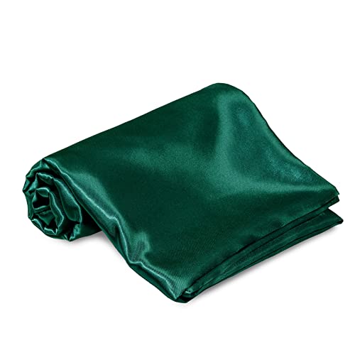 Homiest Blackish Green Satin Flat Sheet - Queen Size Luxury & Ultra Soft, Single Sold Separately Homiest