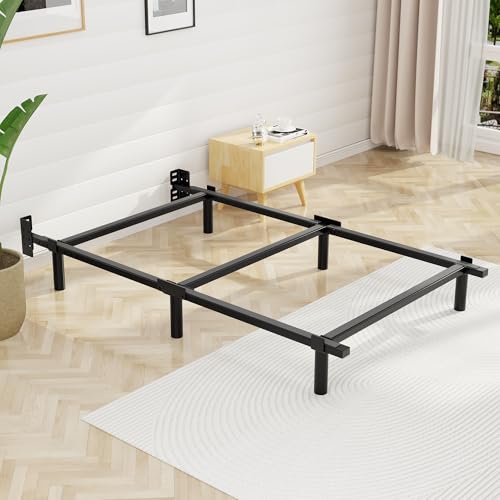 Awesofurni Twin Bed Frame, 7 Inch Basics Metal Bed Frame, Heavy Duty 9-Leg Base for Box Spring and Mattress, Noise-Free, Easy Assembly, Black Awesofurni