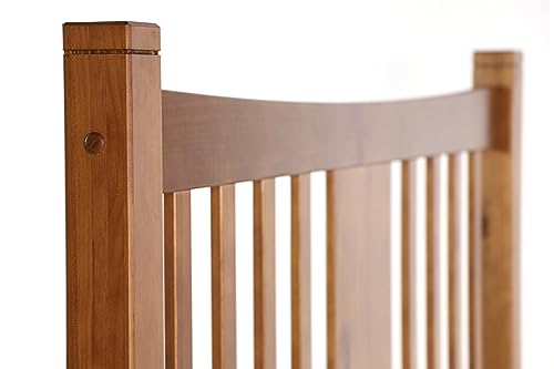 Grain Wood Furniture Shaker Solid Wood Slat Platform Bed, King Size, Walnut Grain Wood Furniture