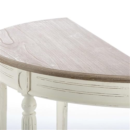 Baxton Studio Vologne Traditional Wood French Console Table, White Baxton Studio