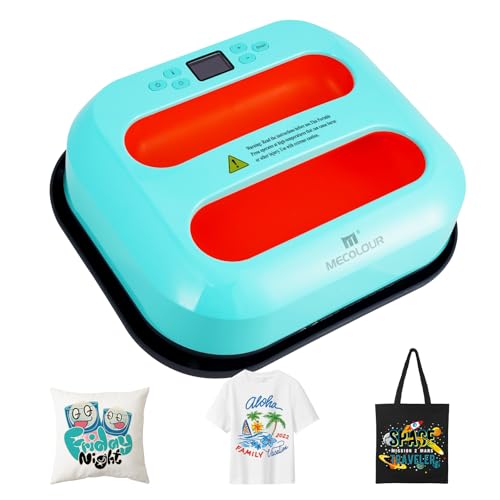 MECOLOUR Heat Press Machine for T-Shirts 12"X10", Heat Transfer Machine 110V for Sublimation,Tote Bags,Pillows,Dresses, Fast Heating, Precise Temperature Control, Insulated Safety Base, High Pressure MECOLOUR
