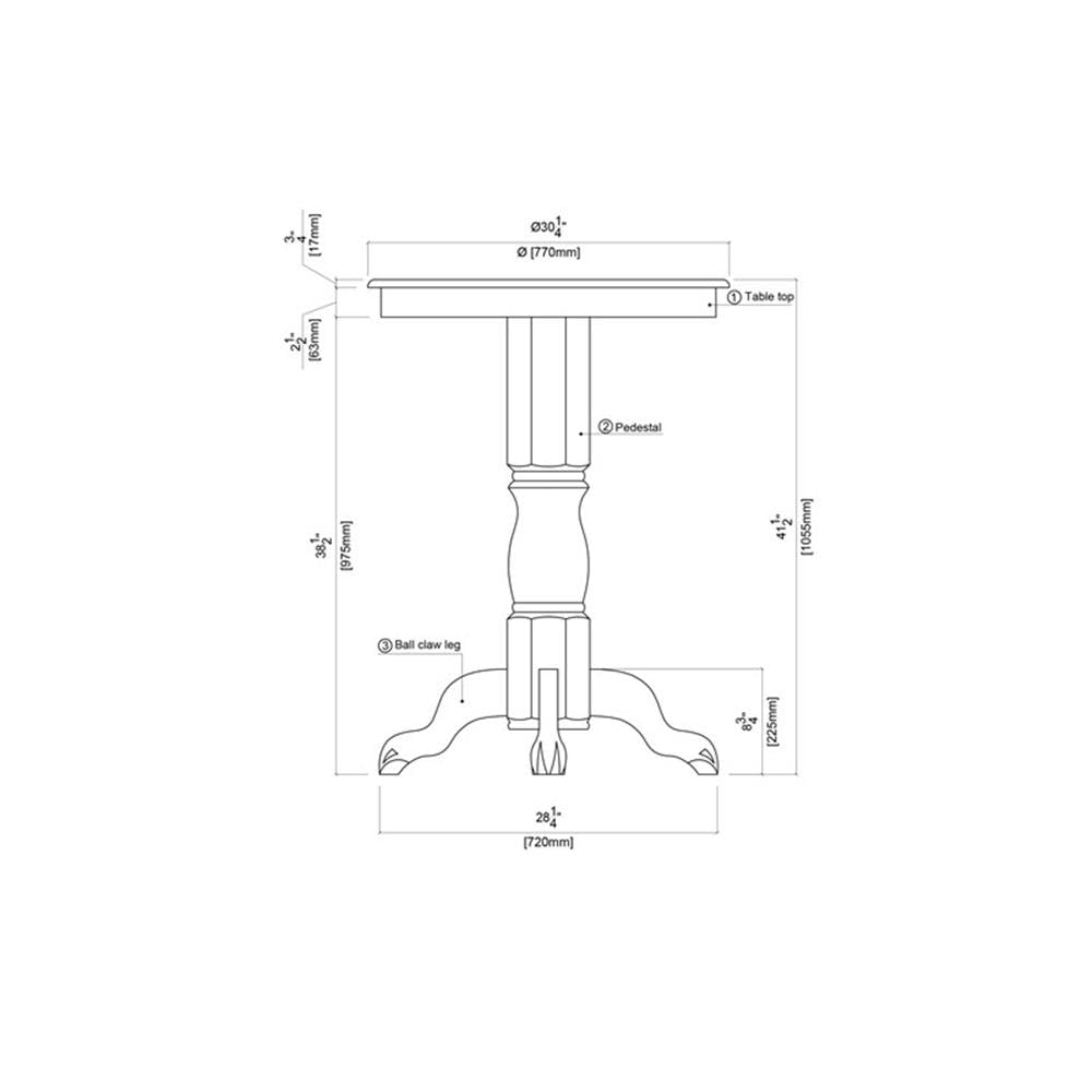 Boraam Florence Pub Table, 42" Height, Brushed Oak Boraam