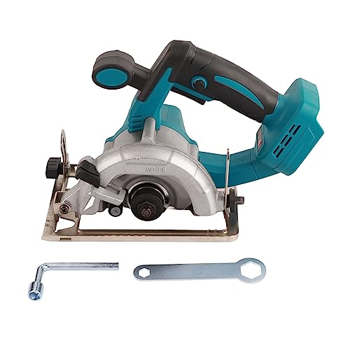1200W Angle Adjustable Cutting Saw, Cordless Electric Circular Saw for Woodworking, 18V with ABS Material, BL1850B Battery Compatible SASKATE