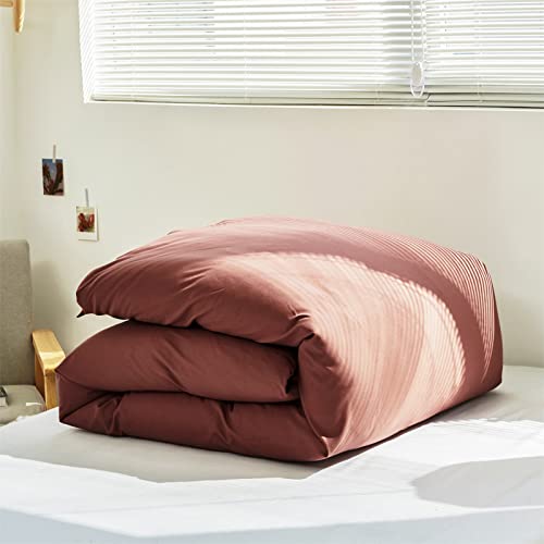 Luxlovery Brick Red Comforter Set King Dark Rust Bedding Comforter Set Solid Blackish Red Breathable Blanket Quilts 3 Piece Bedding Set for King Bed Luxlovery