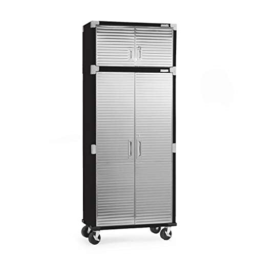 UltraHD Locking Steel Cabinet Stacker, Black 18" Wx36 Wx90.5 H Seville Classics