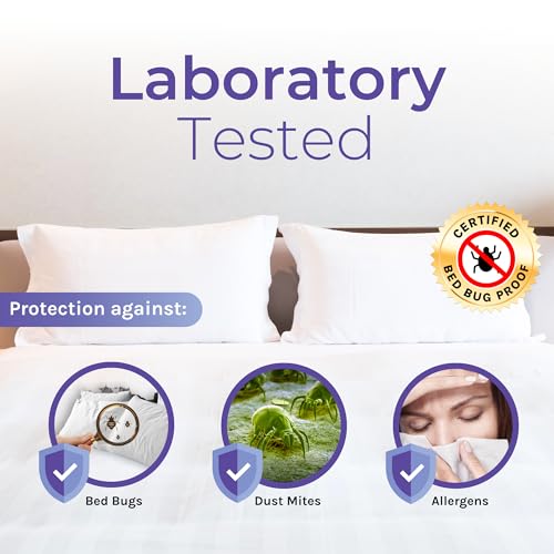 6 Gauge Vinyl Bed Bug Mattress/Box Spring Cover- Waterproof Encasement- Perfect for Bed wetting (Full) Hygea Natural