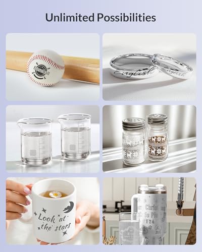 WECREAT Vision Rotary Pro, for Vision Series & Vision Pro Laser Engraver and Cutter Machine, Rotary Roller for Engraving Cylindrical Objects, Wine Glass, Tumblers, Jewelry Ring, Engravers Accessory WECREAT