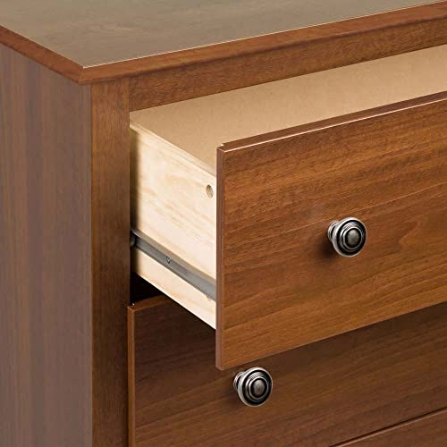 Prepac Sonoma Bedroom Furniture: Cherry Double Dresser for Bedroom, 6-Drawer Wide Chest of Drawers, Traditional Bedroom Dresser, CDC-6330-V, 59"W x Prepac