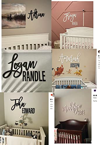 Custom Nursery Name Sign, Personalized with First and Middle Name, Baby Nursery Decor Kobasic Creations