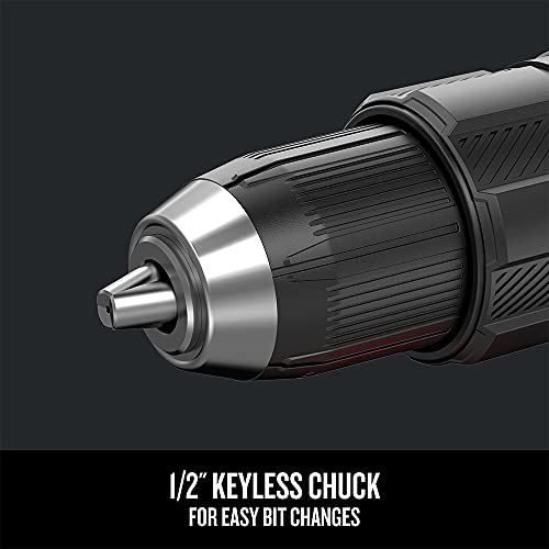 CRAFTSMAN V20 Cordless Hammer Drill Kit, 1/2 inch, 2 Batteries and Charger Included (CMCD711C2) CRAFTSMAN