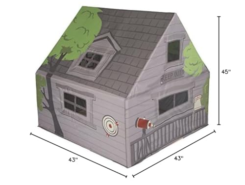 Pacific Play Tents 69790 Kids Tree House Hide-Away Wood Pole Frame Playhouse, 43" x 43" x 45", Green Pacific Play Tents