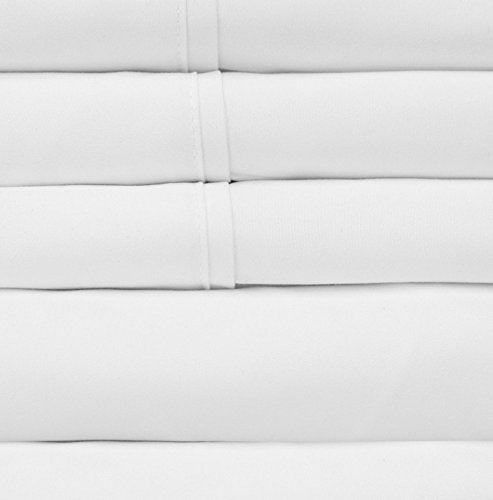 Twin Size Bed Sheets - 4 Piece 1500 Supreme Collection Fine Brushed Microfiber Deep Pocket Twin Sheet Set Bedding - 1 EXTRA PILLOW CASES, GREAT VALUE, Twin, White Sweet Home Collection