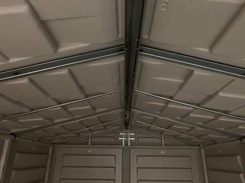 Duramax YardMate 5' x 5' Plus Plastic Garden Shed with Plastic Floor - Anthracite & Adobe - 15 Years Warranty DURAMAX