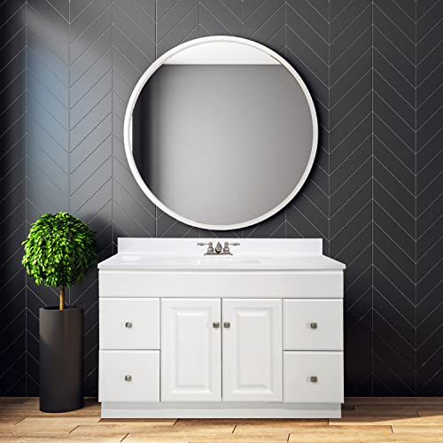 Design House Wyndham 48 Inch Bathroom Vanity, Ready to Assemble, Solid Wood, White, 597278 Design House