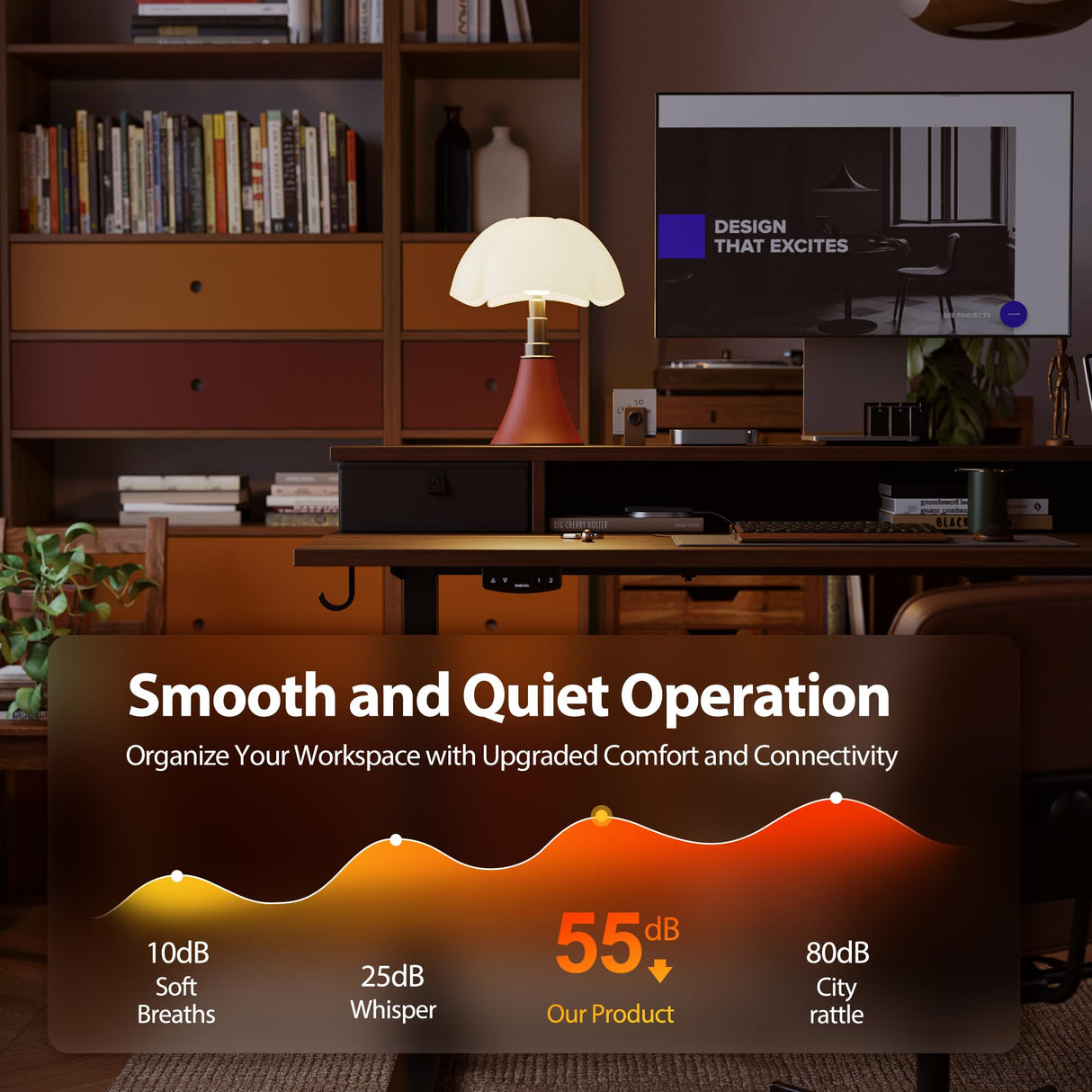 48 x 23 Inches Height Adjustable Electric Standing Desk with 2 Drawers, Stand Up Electric Desk Adjustable Height, Sit Stand Computer Gaming Table with Splice Board, Dark Walnut Agilestic