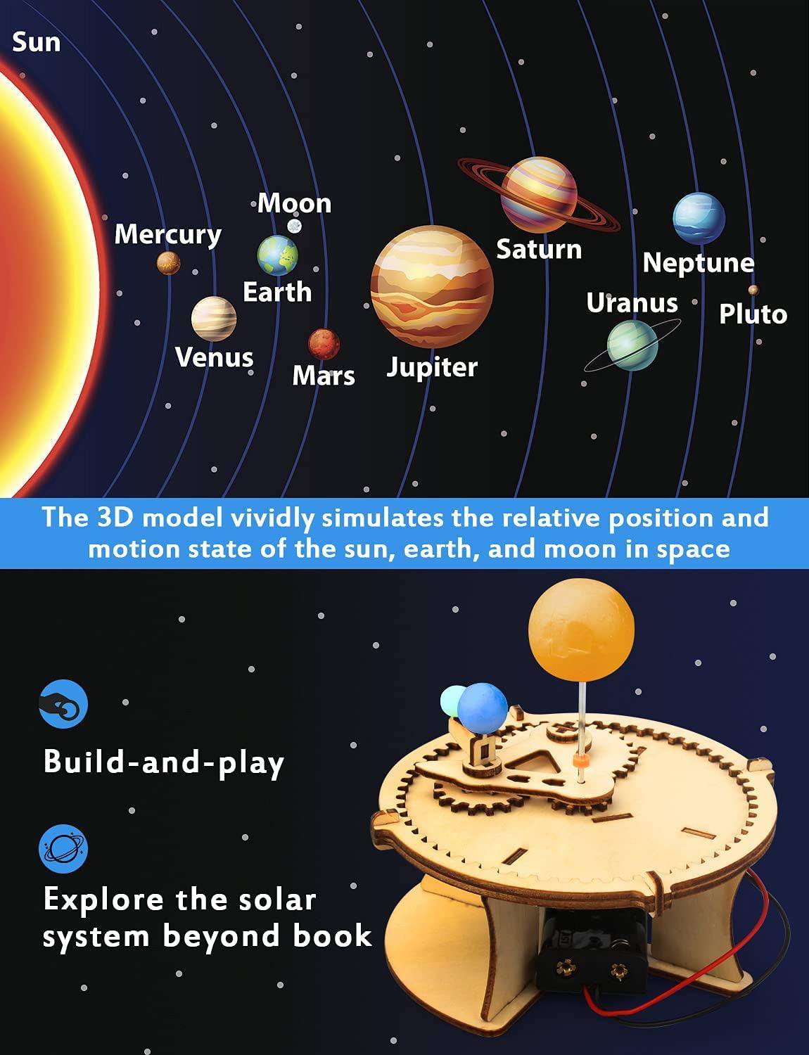 5 Set STEM Kit, Wooden Building Kits, Assembly 3D Puzzles, Educational DIY Toys, Science Experiment Projects WoodArtSupply