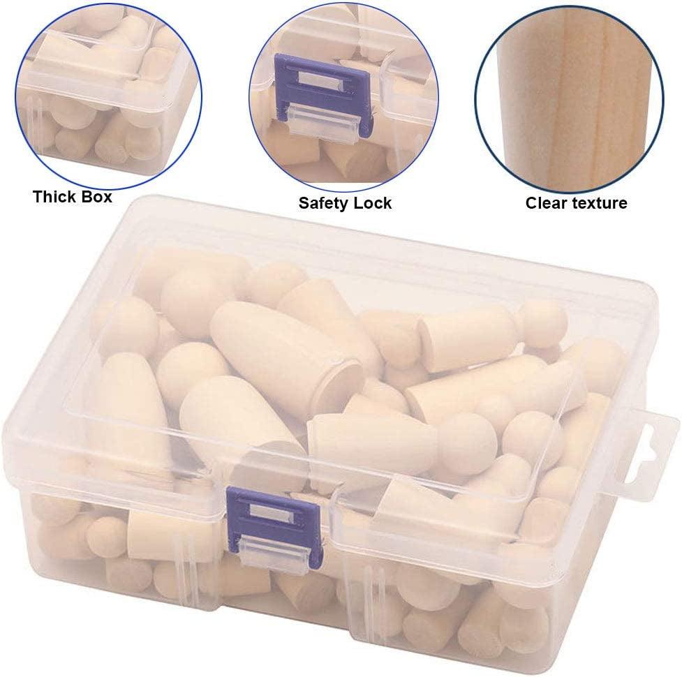 50 Pack Unfinished Wooden Peg Dolls, Peg People, Doll Bodies, Wooden Figures, Decorative Peg Doll People for Kids DIY WoodArtSupply