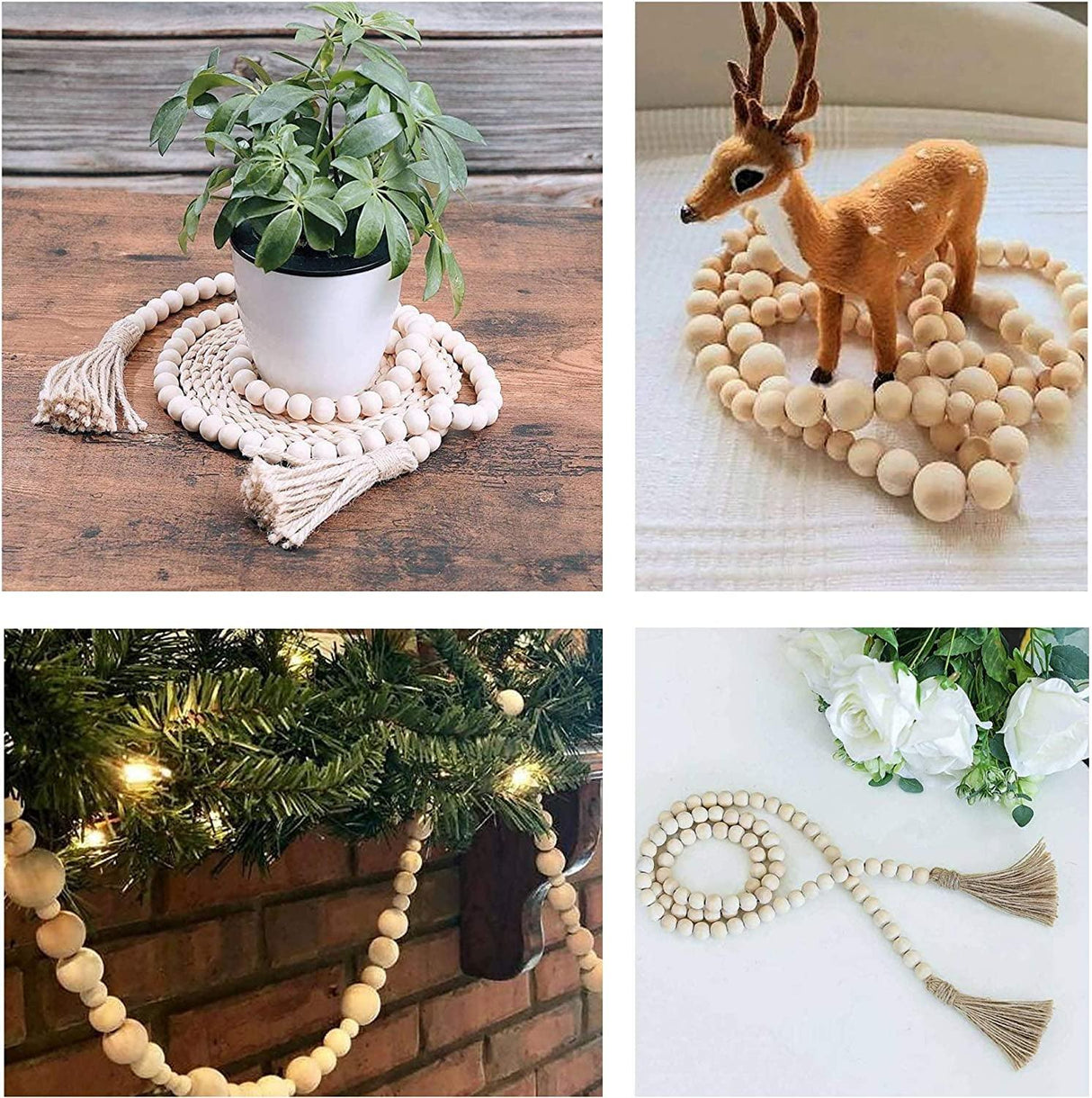 500Pcs Wooden Beads 6 Sizes Unfinished Natural Wood Crafts round Predrilled Balls Jewelry 8Mm 10Mm 12Mm 14Mm 16Mm 18Mm WoodArtSupply