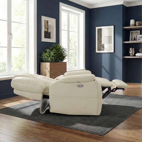EONIX Triple Motor Lay Flat Power Lift Recliner Chair for Elderly with Adjustable Headrest, 400lbs Electirc Lift Chair for Living Room, Lumbar Pillow, Extended Footrest, Cream White