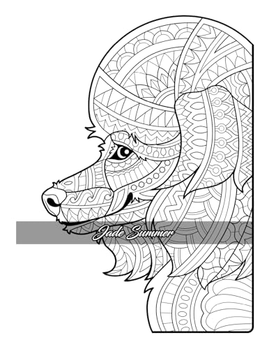 Amazing Dogs Coloring Book: Beautiful Dogs, Adorable Puppies, and Relaxing Designs for Adults and Teens WoodArtSupply